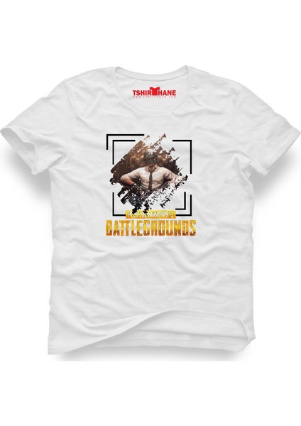 Pubg Battle Grounds Beyaz Erkek T-Shirt