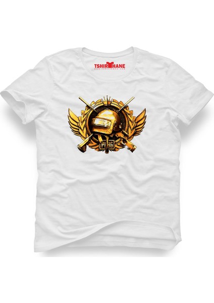 Pubg Up Level Beyaz Erkek T-Shirt