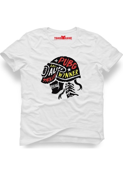 Pubg Kask Kırmızı Erkek T-Shirt