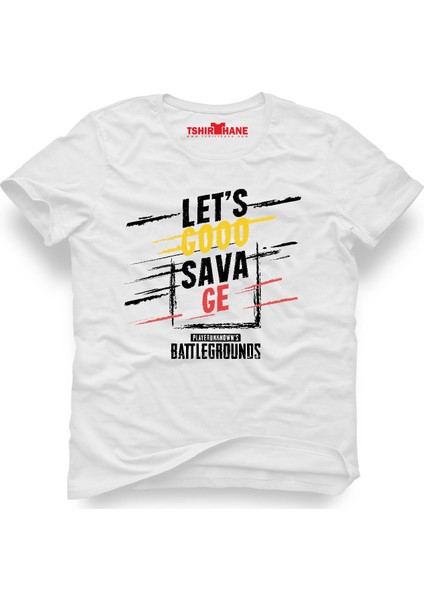 Pubg Lets Go Savage Siyah Erkek T-Shirt