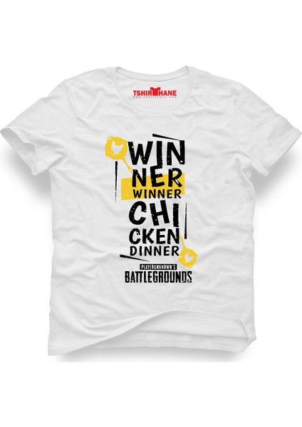 Pubg Winner Beyaz Erkek T-Shirt