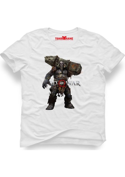 God Of War Beyaz Erkek T-Shirt