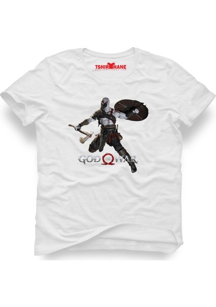 God Of War Beyaz Erkek T-Shirt