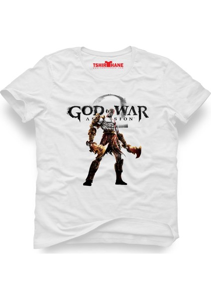God Of War Beyaz Erkek T-Shirt