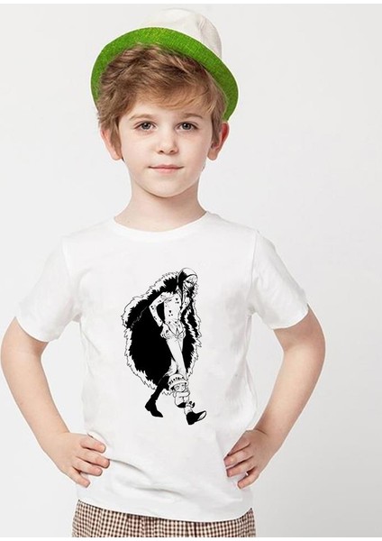 One Piece Beyaz Erkek T-Shirt