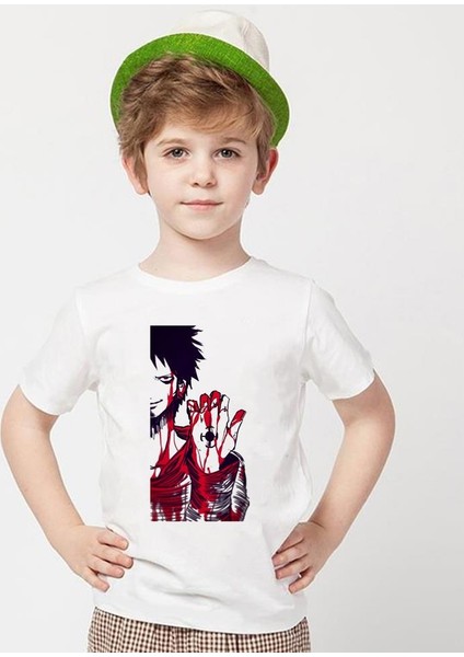 One Piece Beyaz Erkek T-Shirt