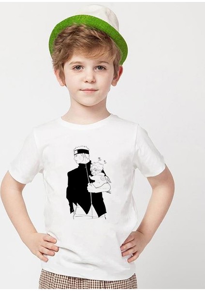 Naruto Beyaz Erkek T-Shirt