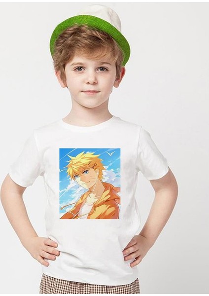 Naruto Beyaz Erkek T-Shirt