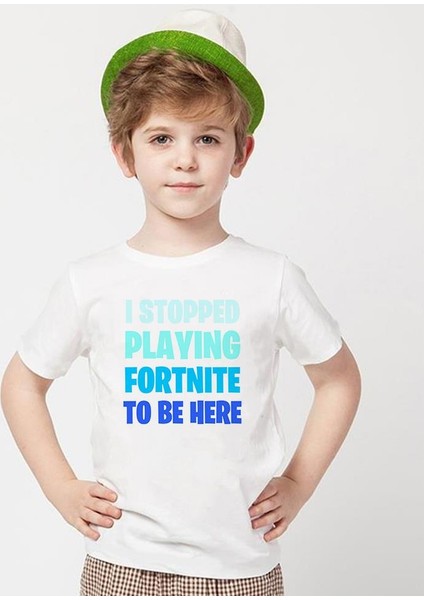 Fortnite Beyaz Erkek T-Shirt