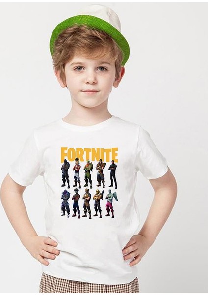 Fortnite Beyaz Erkek T-Shirt