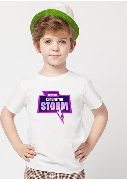 Fortnite Beyaz Erkek T-Shirt
