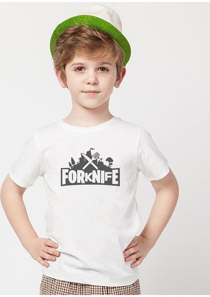 Fortnite Beyaz Erkek T-Shirt