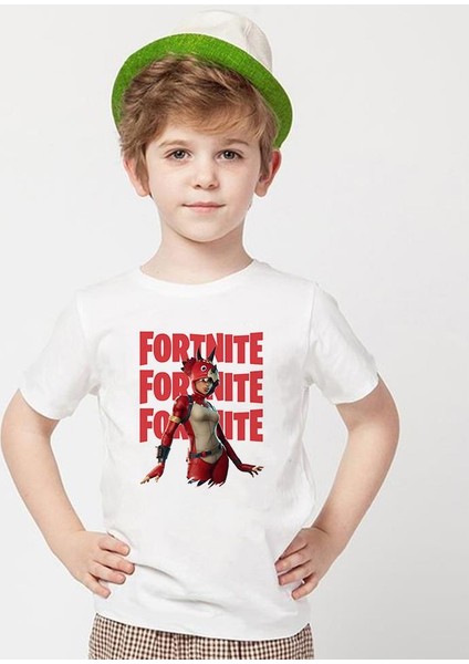 Fortnite Beyaz Erkek T-Shirt