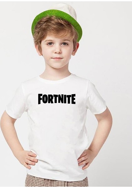 Fortnite Beyaz Erkek T-Shirt