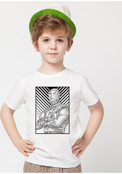 Fortnite Beyaz Erkek T-Shirt