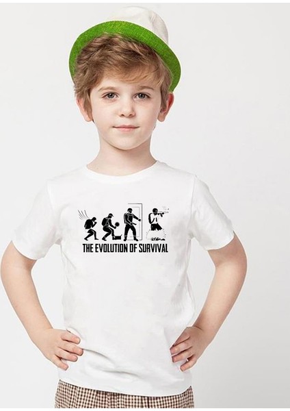 Pubg Beyaz Erkek T-Shirt