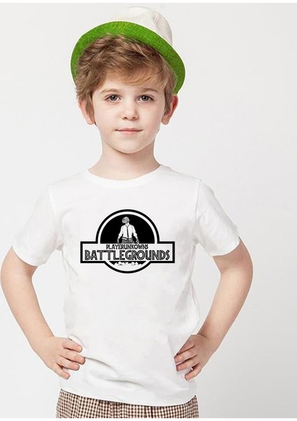 Pubg Beyaz Erkek T-Shirt