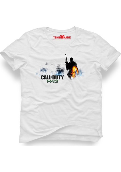 Call Of Duty Mw3 Beyaz Erkek T-Shirt