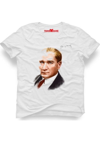 Mustafa Kemal Atatürk Asalet Beyaz Erkek T-Shirt