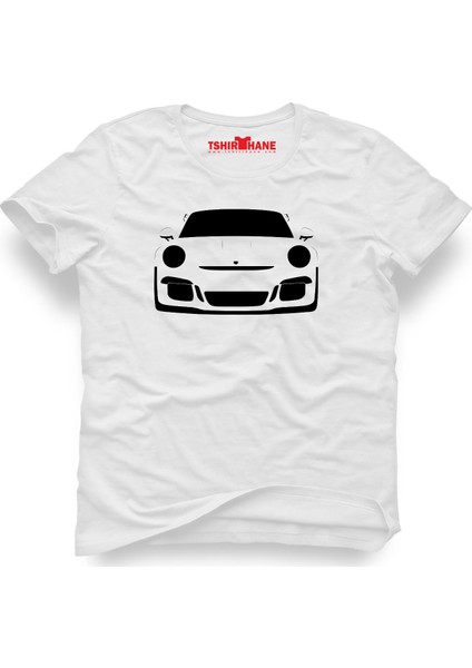 Porsche Beyaz Erkek T-Shirt
