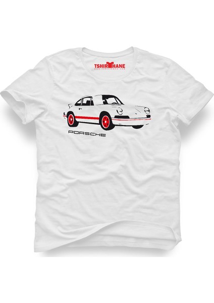 Porsche Beyaz Erkek T-Shirt