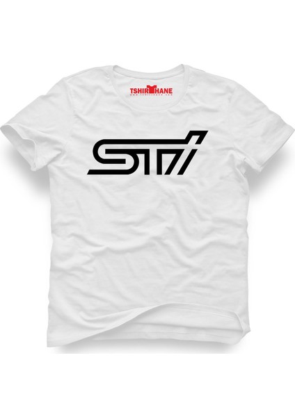 Subaru Sti Beyaz Erkek T-Shirt