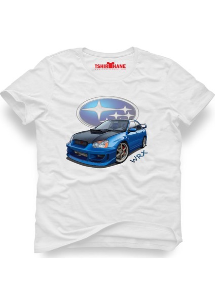 Subaru Wrx Beyaz Erkek T-Shirt