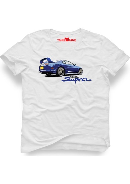 Toyota Supra Beyaz Erkek T-Shirt