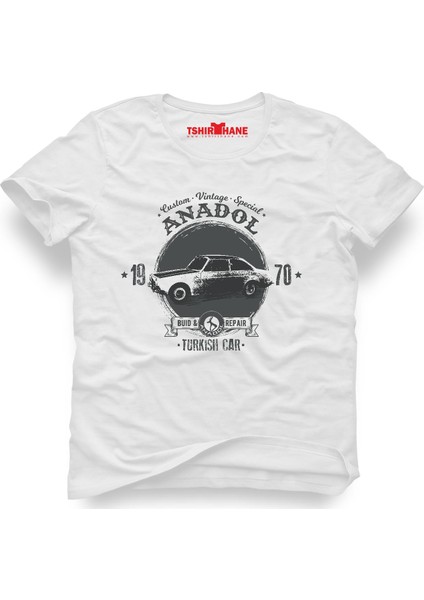 Anadol Turkish Car 1970 Beyaz Erkek T-Shirt