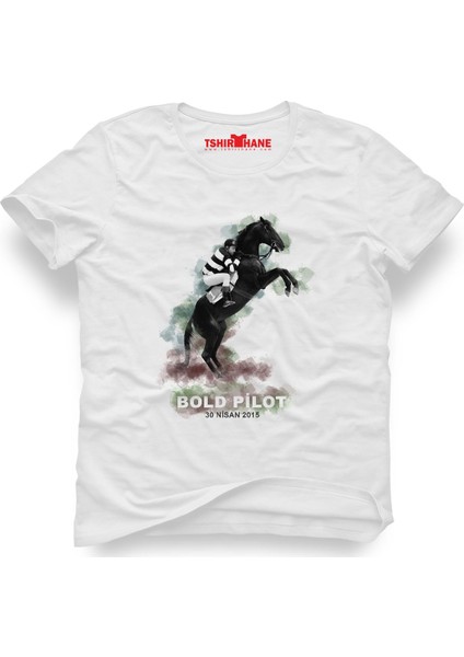 Bold Pilot 30 Nisan 2015 Beyaz Erkek T-Shirt