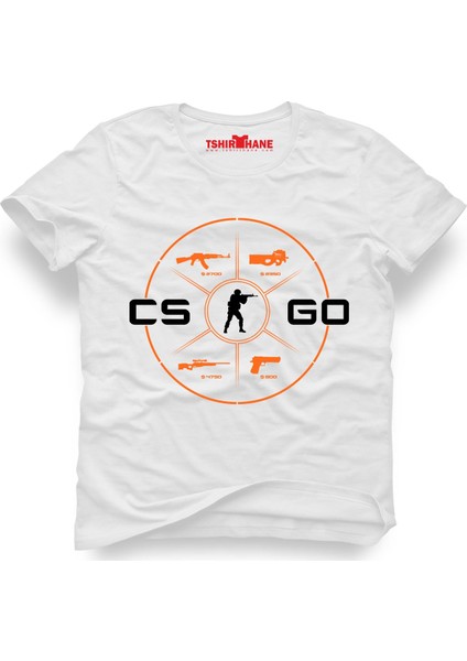 Csgo Cs Go Envanter Beyaz Erkek T-Shirt
