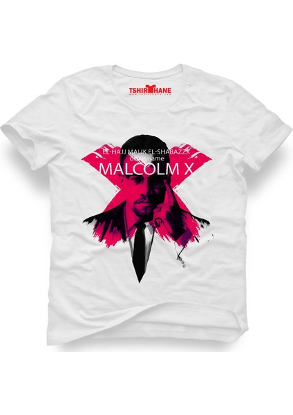 Malcolm X El-Hajj Malik El-Shabazzx Beyaz Erkek T-Shirt