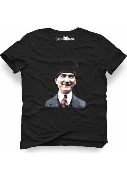Mustafa Kemal Atatürk Siyah Erkek T-Shirt