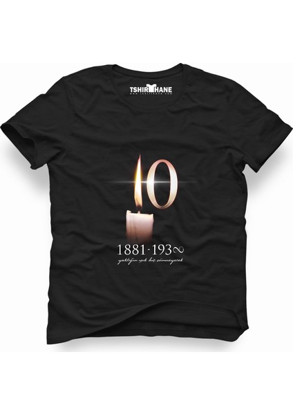 Atatürk 10 Kasım Siyah Erkek T-Shirt