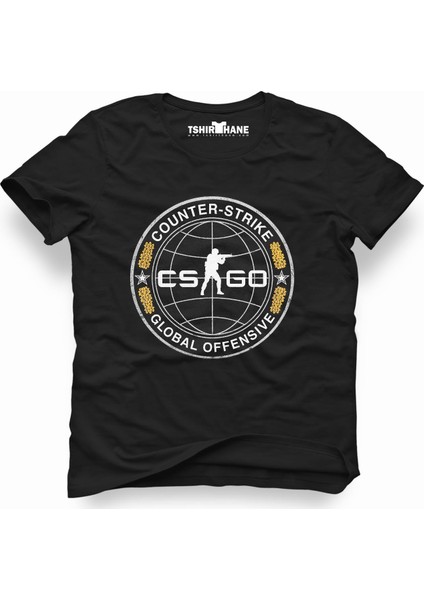 Csgo Cs Go Global Offensive Siyah Erkek T-Shirt