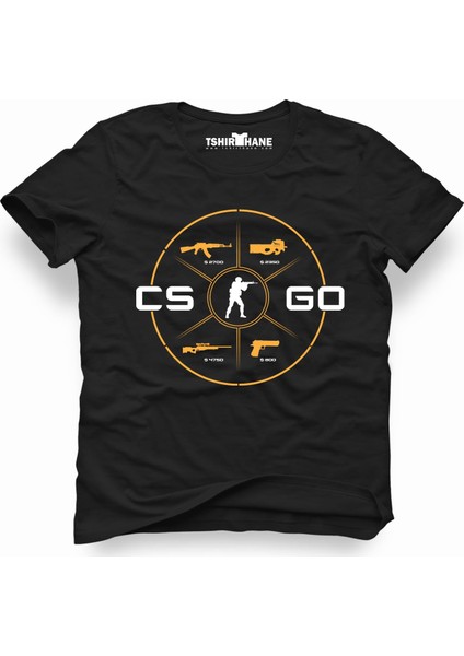 Csgo Cs Go Menu Siyah Erkek T-Shirt
