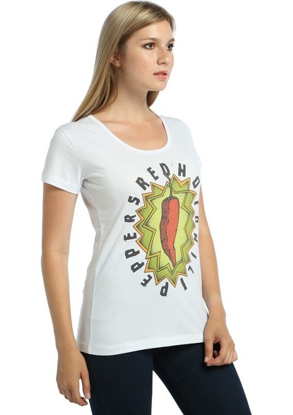 Red Hot Chili Peppers Beyaz Kadın T-Shirt