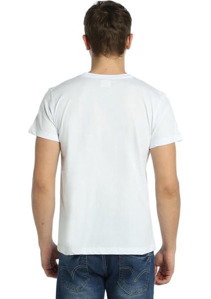 Piramit Beyaz Erkek T-Shirt
