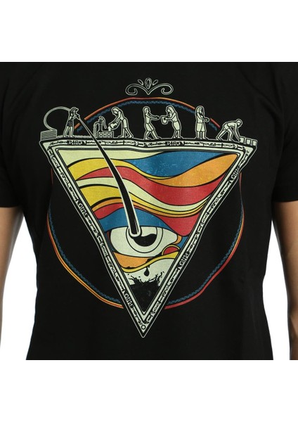 Piramit Siyah Erkek T-Shirt