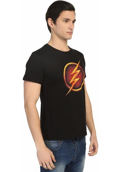 Flash Siyah Erkek T-Shirt