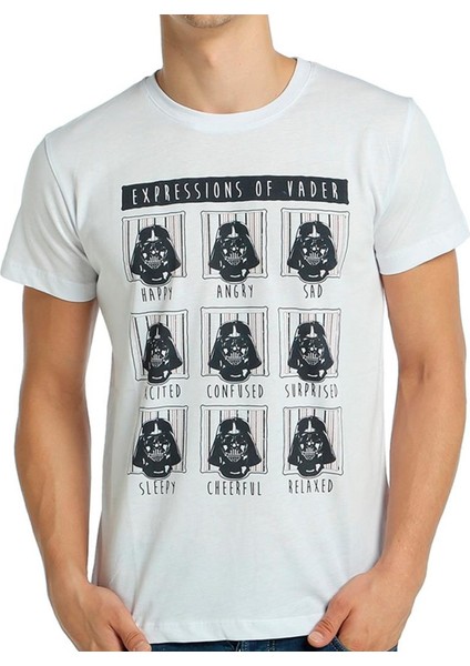 Star Wars Darth Vader Beyaz Erkek T-Shirt