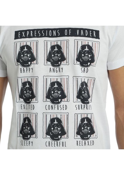 Star Wars Darth Vader Beyaz Erkek T-Shirt