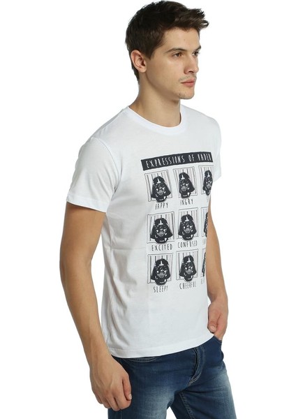 Star Wars Darth Vader Beyaz Erkek T-Shirt