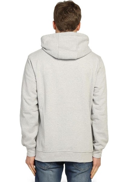 White Rabbit Gri Kapüşonlu Erkek Sweatshirt Hoodie