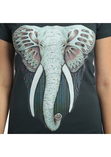 Elephant Fil Füme Kadın T-Shirt