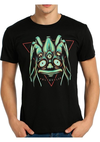 Polyoculus Siyah Erkek T-Shirt