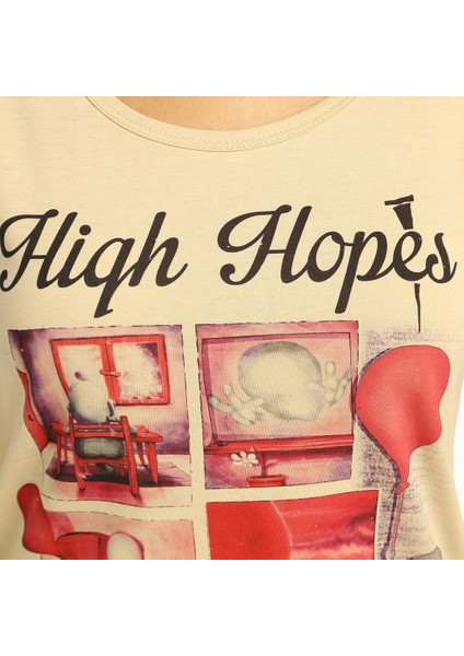 High Hopes Krem Kadın T-Shirt