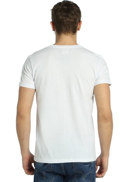 Illuminated Skull Beyaz Erkek T-Shirt fırsatları