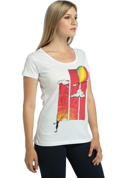 Rainbow Beyaz Kadın T-Shirt modelleri