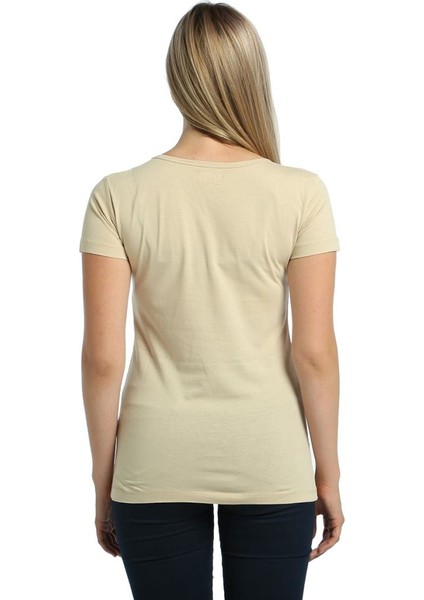 Gitarist Krem Kadın T-Shirt fırsatları